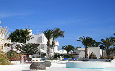Image showing Summer appartaments and Pool in Lanzarote, Canary Islands
