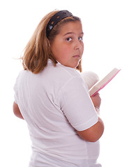 Image showing Girl Reading Private Diary