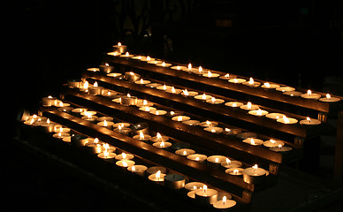 Image showing Candles in the Dark