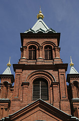 Image showing The Uspenski Russian Orthodox cathedral in Helsinki, Finland 