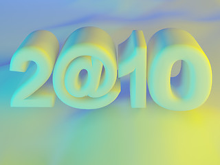 Image showing The inscription 2010, where instead of zero used the @ sign.