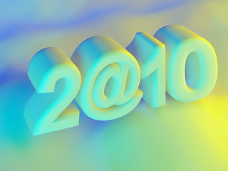 Image showing The inscription 2010, where instead of zero used the @ sign.