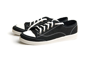 Image showing Modern black and white sneaker 