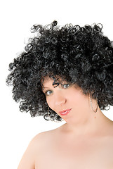 Image showing Beautiful young frizzy 