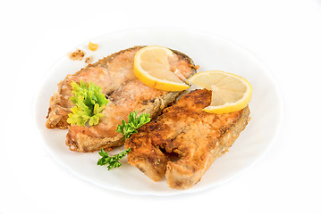 Image showing Tasty red fish dish 