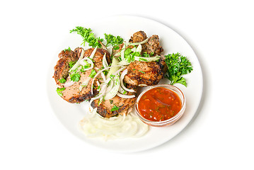 Image showing appetizing grilled meat
