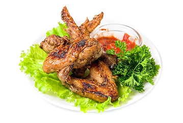 Image showing fried chicken wings