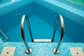 Image showing Swimming pool steps