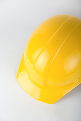 Image showing Yellow builder helmet