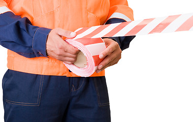 Image showing stretch warning tape