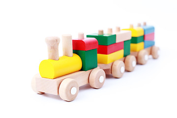 Image showing wooden train