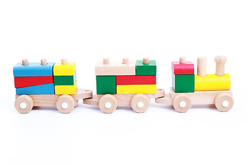 Image showing wooden train