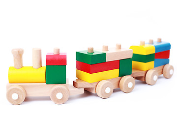 Image showing wooden train