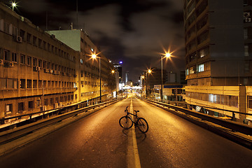 Image showing  Bicycle on Dark Road