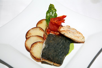 Image showing lunch Roast  fish