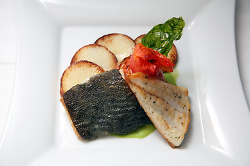 Image showing lunch Roast  fish