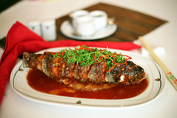 Image showing lunch Roast fish