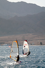 Image showing surfing. Egypt, Dahab, Sinai Peninsula.