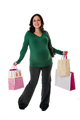Image showing Happy woman with shopping bags
