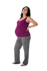 Image showing Pregnant woman with back pain