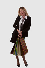 Image showing Happy lady shopper