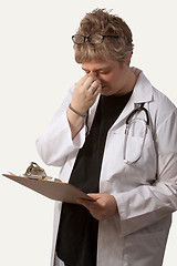 Image showing Doctor with headache