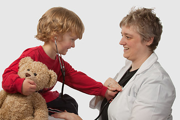 Image showing Boy at doctors office