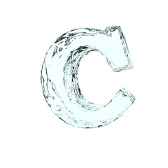 Image showing frozen letter c