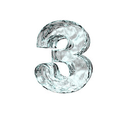 Image showing frozen number three