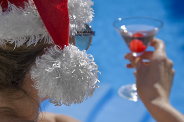 Image showing Poolside Christmas Martini