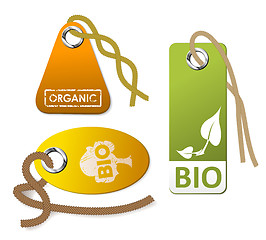 Image showing Set of tags for organic