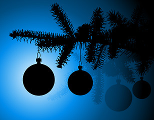 Image showing silhouette of a christmas tree