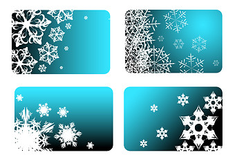 Image showing Blue christmas cards 