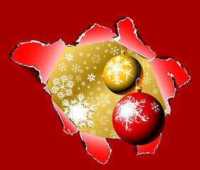 Image showing Hole into Christmas time