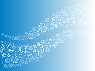 Image showing Abstract curves from snowflakes 