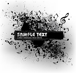 Image showing Grunge musical background 