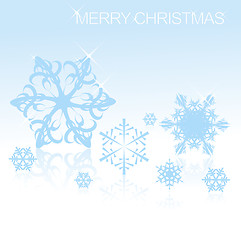 Image showing Christmas background with snowflakes