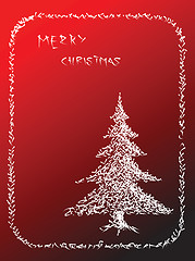 Image showing Hand drawn christmas tree