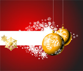 Image showing Christmas bulbs with snowflakes