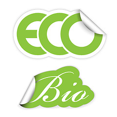 Image showing Set of eco and bio labels 