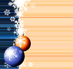 Image showing Christmas bulbs with snowflakes 