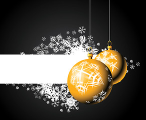 Image showing Christmas bulbs with snowflakes 