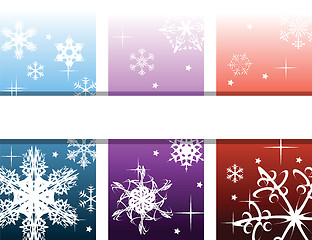 Image showing Abstract background with snowflakes