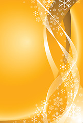 Image showing Golden christmas background