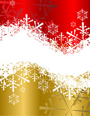 Image showing Christmas background in red and golden color