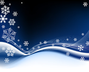 Image showing Dark blue Christmas background 