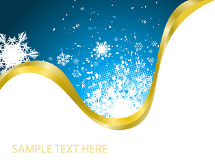 Image showing Christmas background with snowflakes 