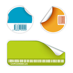 Image showing Set of fresh labels with bar codes