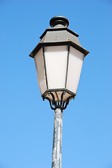 Image showing Vintage lamp post (blue sky background)