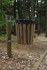 Image showing Trash bin on a park